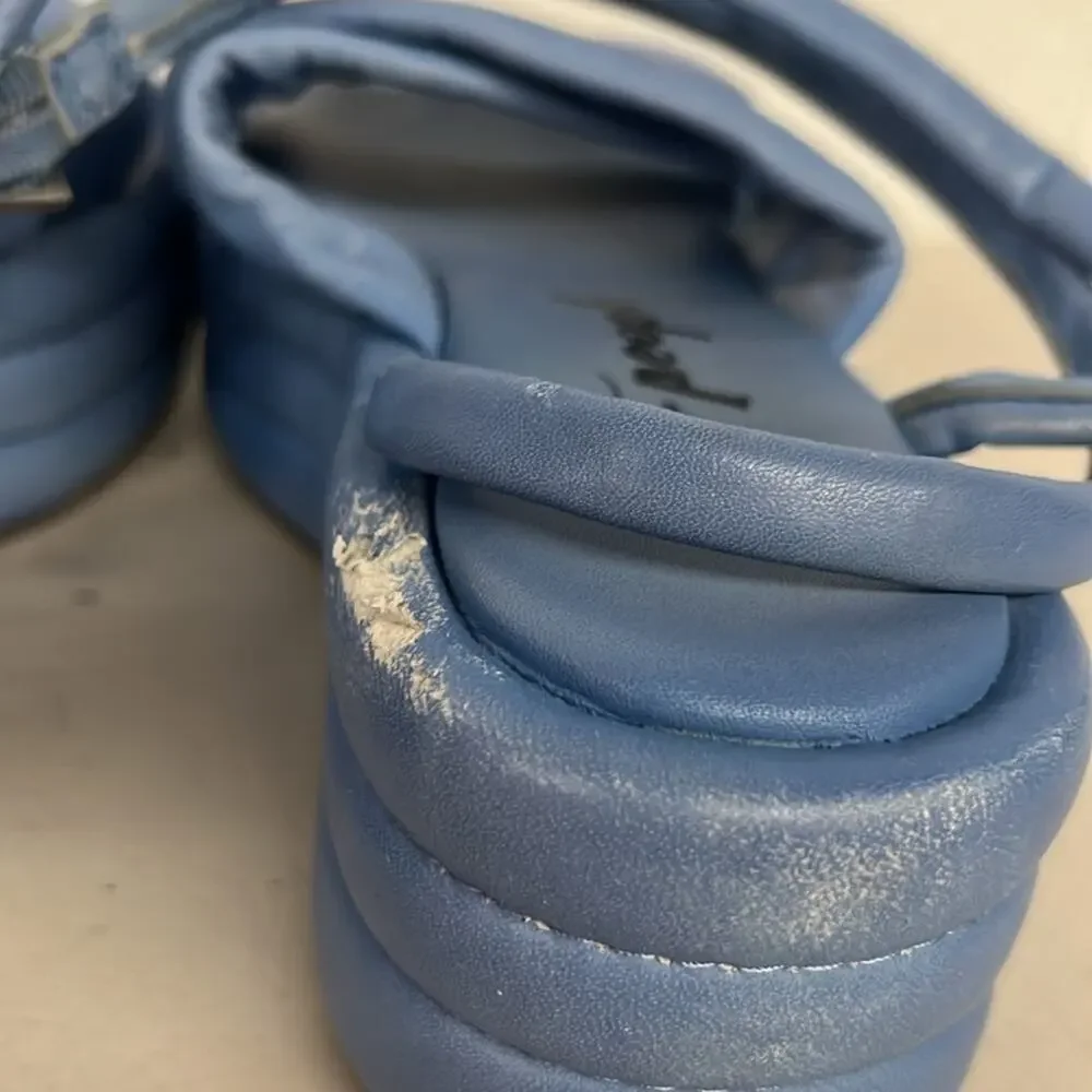 Free people sz36 eu blue leather platform strappy sandal carnival cobalt Harper